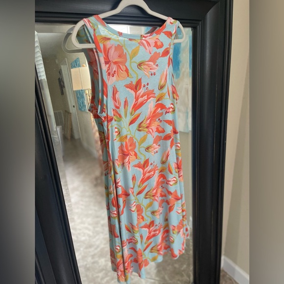 Soft Surroundings Santiago Lilly Floral Tank Dress Size Medium - Picture 7 of 9